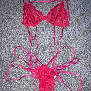 Red two piece harness set